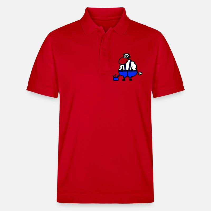 Handwerkerschaf, Held der Arbeit - Stanley/Stella Unisex Bio-Poloshirt PREPSTER - Rot