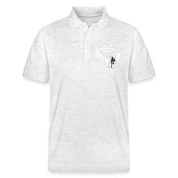 Send it Kitesurferin - Stanley/Stella Unisex Bio-Poloshirt PREPSTER - Weiß meliert - Vorne - Roxy (174cm) & Andy (188cm)