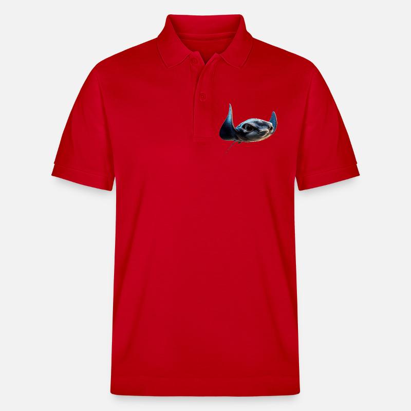 Manta Rochen Teufelsrochen Stachelrochen Taucher - Stanley/Stella Unisex Bio-Poloshirt PREPSTER - Rot
