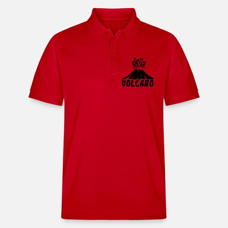 Volcan noir - Polo PREPSTER bio Stanley/Stella Unisexe - rouge