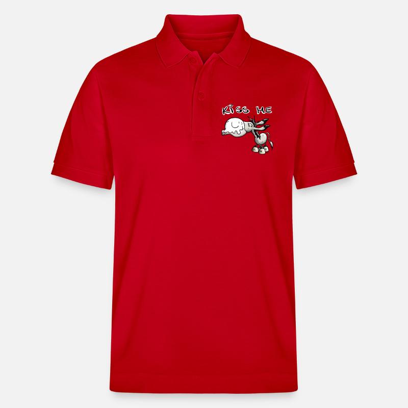 Es ist Kuss Esel Zeit - Stanley/Stella Unisex Bio-Poloshirt PREPSTER - Rot