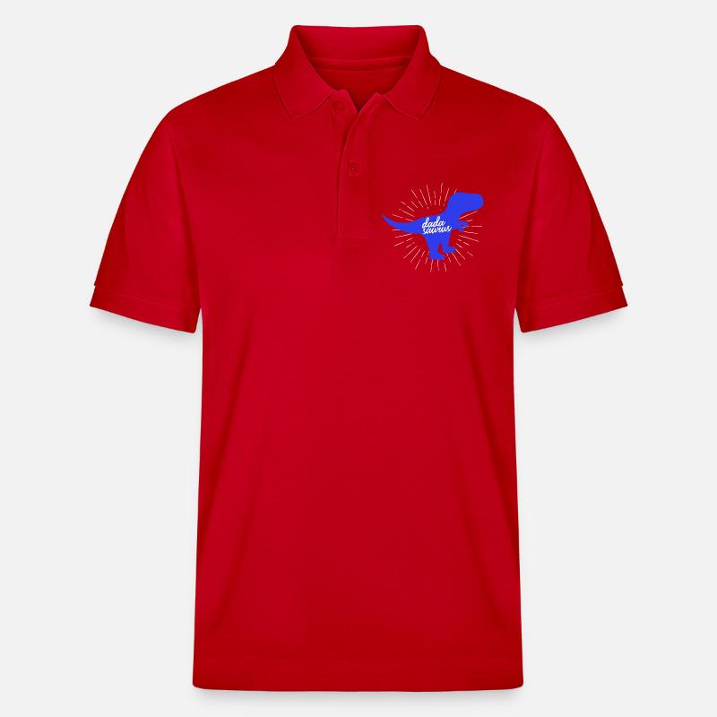 Dadasaurus Dadasaurus Daddy Dinosaur T-Rex - Polo PREPSTER bio Stanley/Stella Unisexe - rouge
