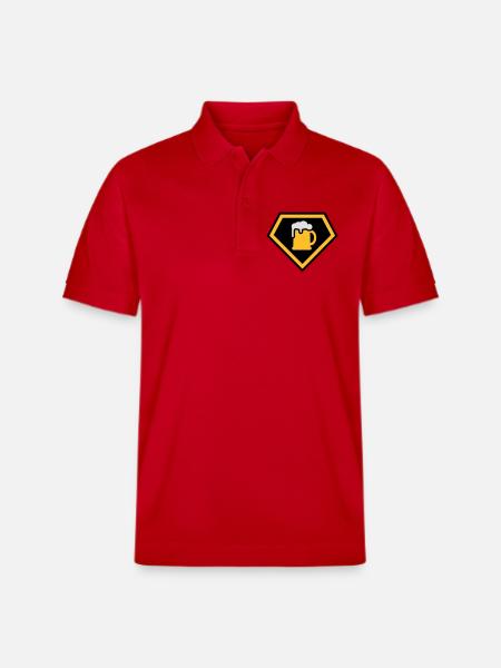 Super Drinking Team - Stanley/Stella Unisex Organic Polo Shirt PREPSTER - red