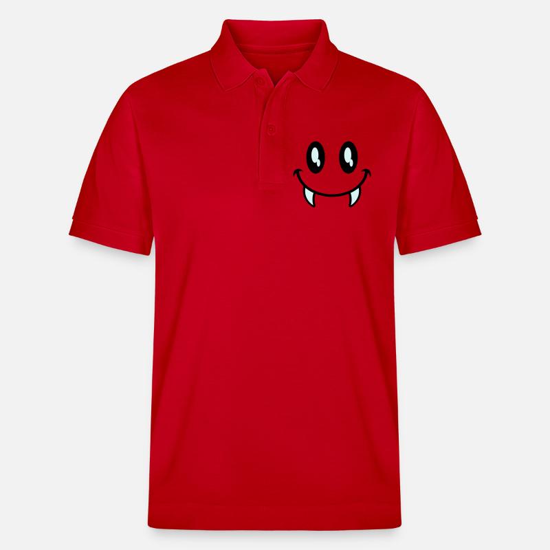 kleines monster smiley - Stanley/Stella Unisex Bio-Poloshirt PREPSTER - Rot