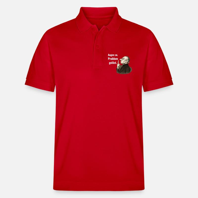 Augen zu – Problem gelöst.  - Stanley/Stella Unisex Bio-Poloshirt PREPSTER - Rot