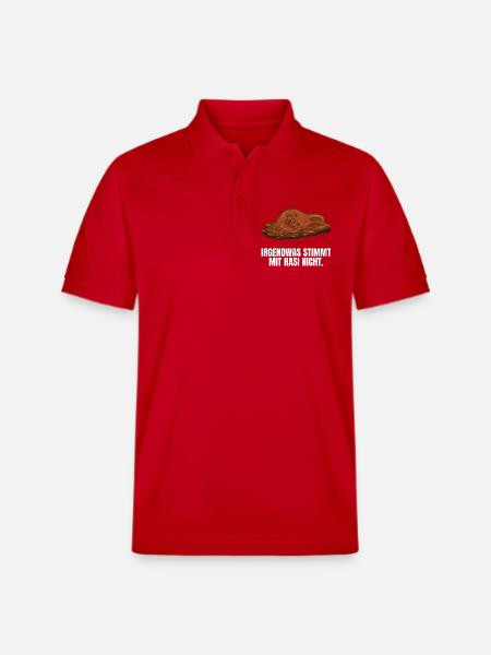 Schokoladenhase Ostern lustiger Osterhase - Stanley/Stella Unisex Bio-Poloshirt PREPSTER - Rot