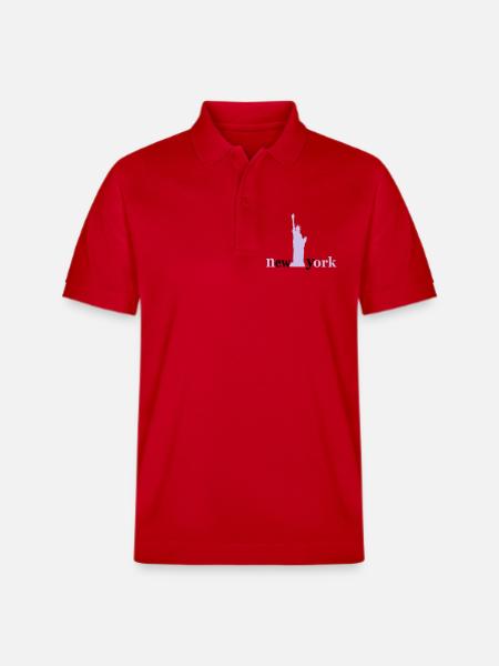 new_york - Stanley/Stella Unisex Organic Polo Shirt PREPSTER - red