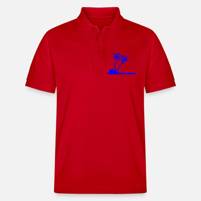 Palmen - Stanley/Stella Unisex Bio-Poloshirt PREPSTER - Rot