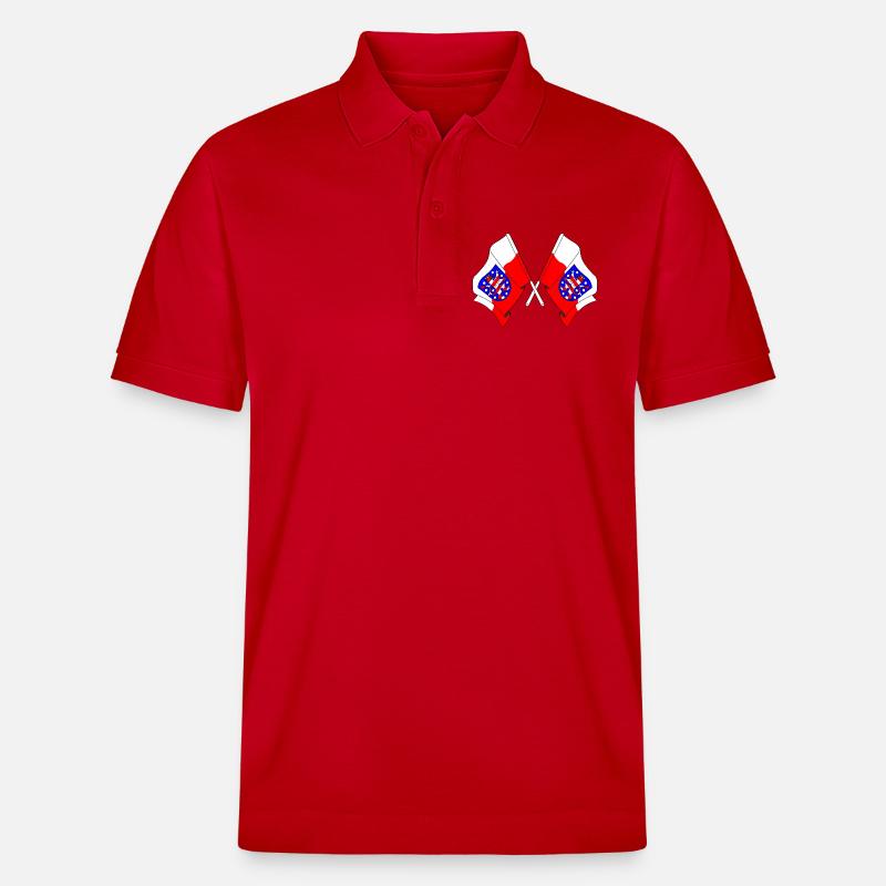 Deux drapeaux traversent la Thuringe - Polo PREPSTER bio Stanley/Stella Unisexe - rouge