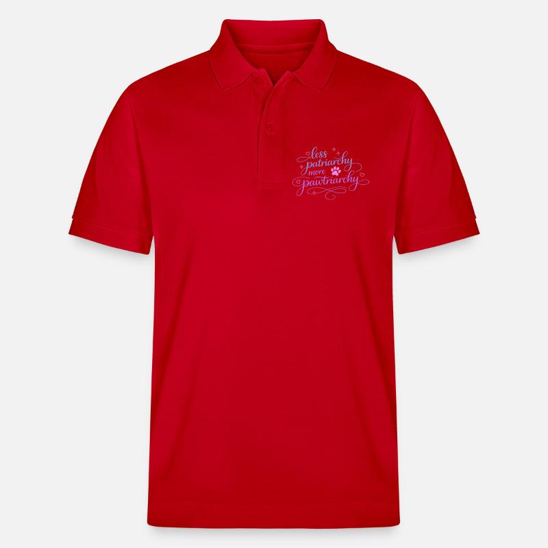 less patriarchy, more pawtriarchy - Stanley/Stella Unisex Bio-Poloshirt PREPSTER - Rot