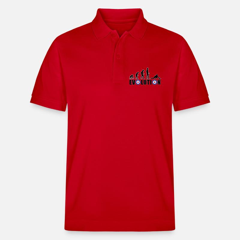 EVOLUTION CURLING Curling Gift Winter - Stanley/Stella Unisex Organic Polo Shirt PREPSTER - red