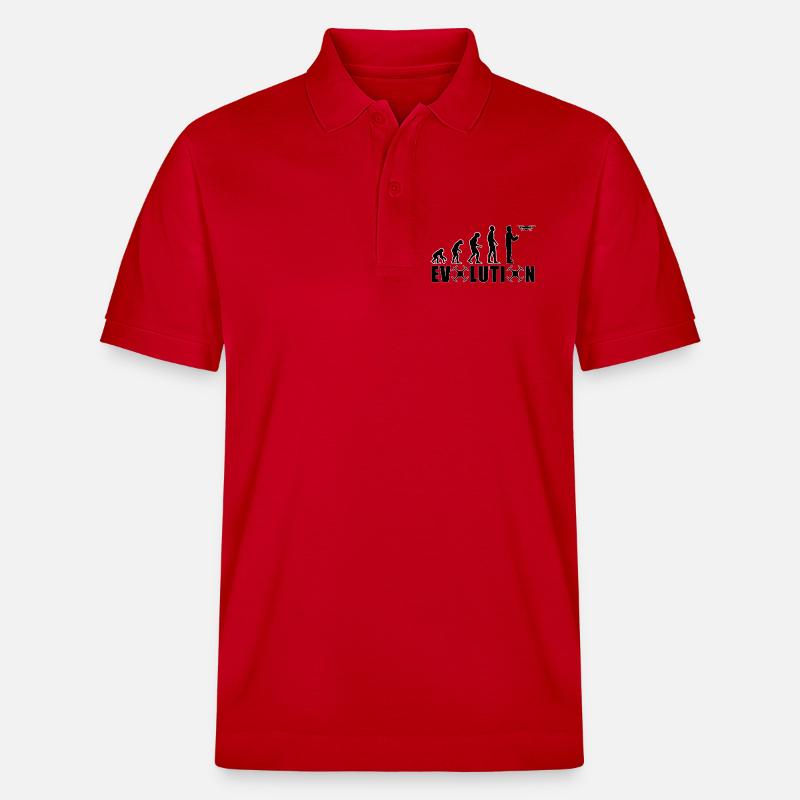 EVOLUTION DROHNE Geschenk Bodenpilot Fliegen - Stanley/Stella Unisex Bio-Poloshirt PREPSTER - Rot