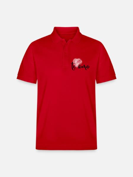 Te Amo - Stanley/Stella Unisex Organic Polo Shirt PREPSTER - red