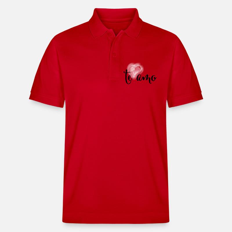 te amo - Stanley/Stella Unisex Bio-Poloshirt PREPSTER - Rot