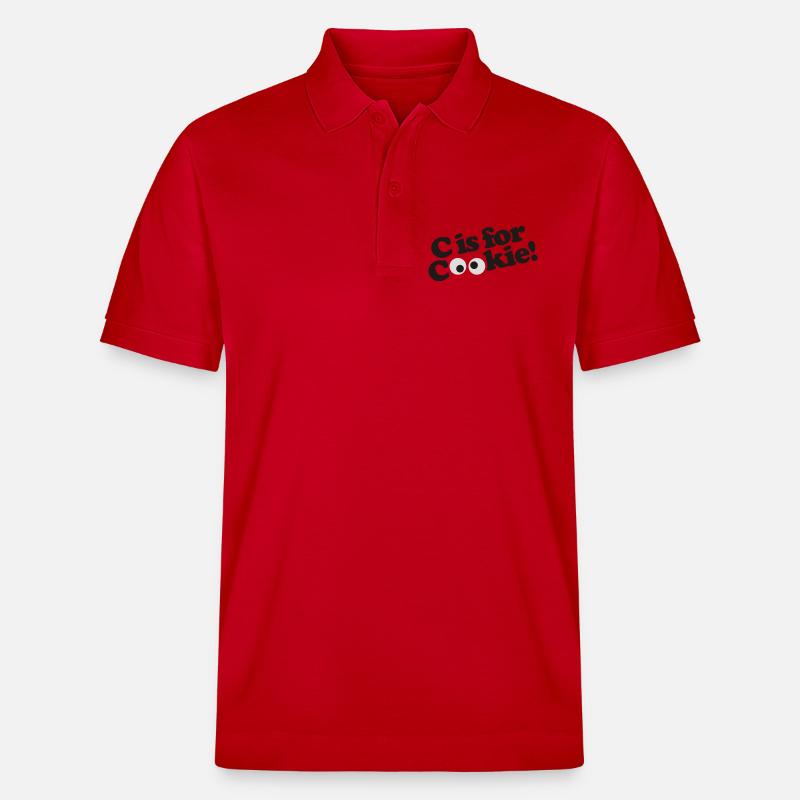 C is for Cookie - Stanley/Stella Unisex Bio-Poloshirt PREPSTER - Rot
