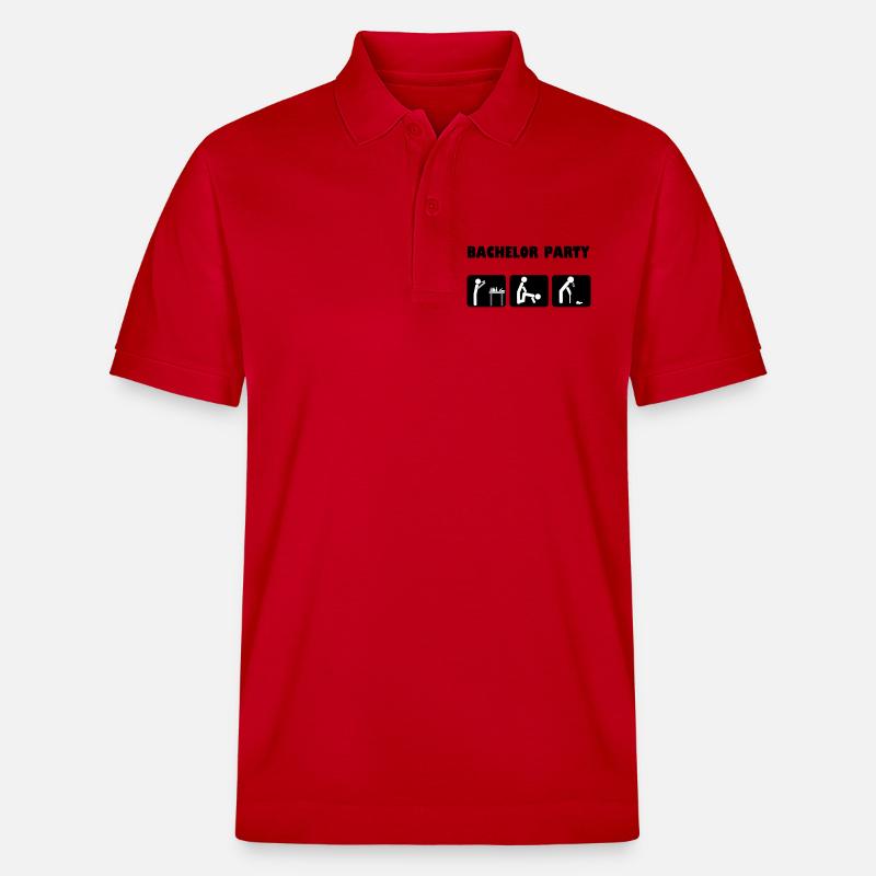 Bachelor celebration - Stanley/Stella Unisex Organic Polo Shirt PREPSTER - red