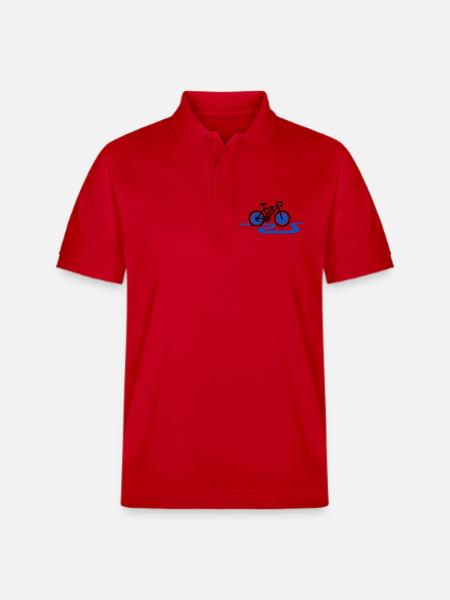 Modern E-Bike Gear Motor - Stanley/Stella Unisex Organic Polo Shirt PREPSTER - red