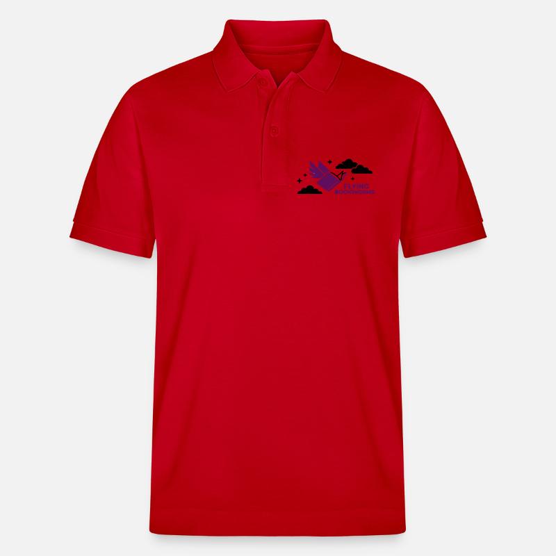 Fliegendes Buch Vogel Lesen - Stanley/Stella Unisex Bio-Poloshirt PREPSTER - Rot