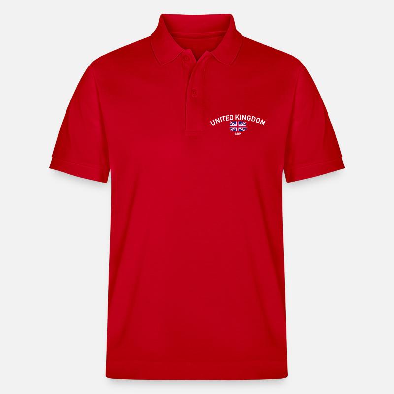 Bogen-Not-Union Jack - Stanley/Stella Unisex Bio-Poloshirt PREPSTER - Rot