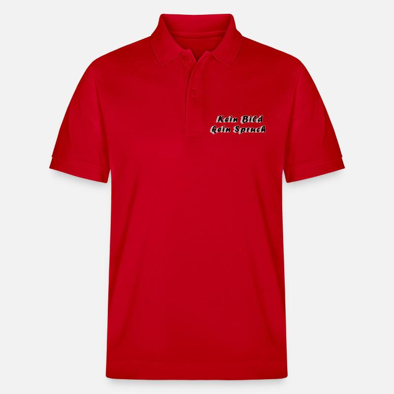 Kein Bild kein Spruch – Anti‑Spruch Minimalismus - Stanley/Stella Unisex Bio-Poloshirt PREPSTER - Rot