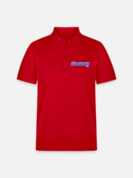 Go away Claim - Vectorgraphic - Stanley/Stella Unisex Organic Polo Shirt PREPSTER - red