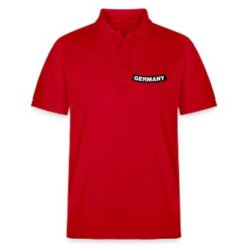 Germany Chapter Element (JGA MC-Rocker-Design) - Stanley/Stella Unisex Organic Polo Shirt PREPSTER - red - Front - Roxy (174cm) & Andy (188cm)