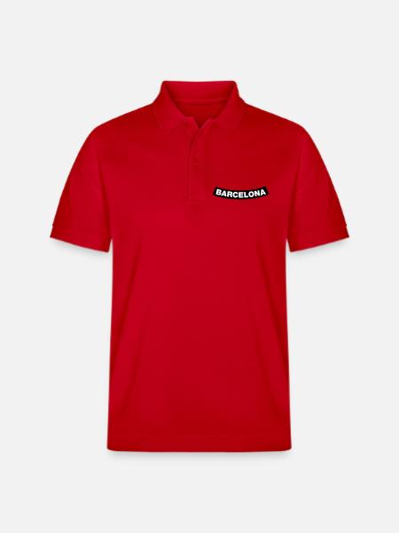 Barcelona Chapter Element (JGA MC-Rocker-Design) - Stanley/Stella Unisex Organic Polo Shirt PREPSTER - red