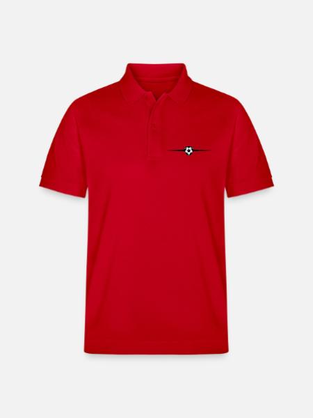 Soccer Symbol Line - Stanley/Stella Unisex Organic Polo Shirt PREPSTER - red
