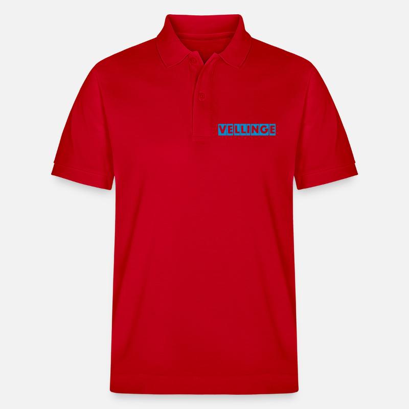 Vellinge – Conception de texte bleu - Polo PREPSTER bio Stanley/Stella Unisexe - rouge