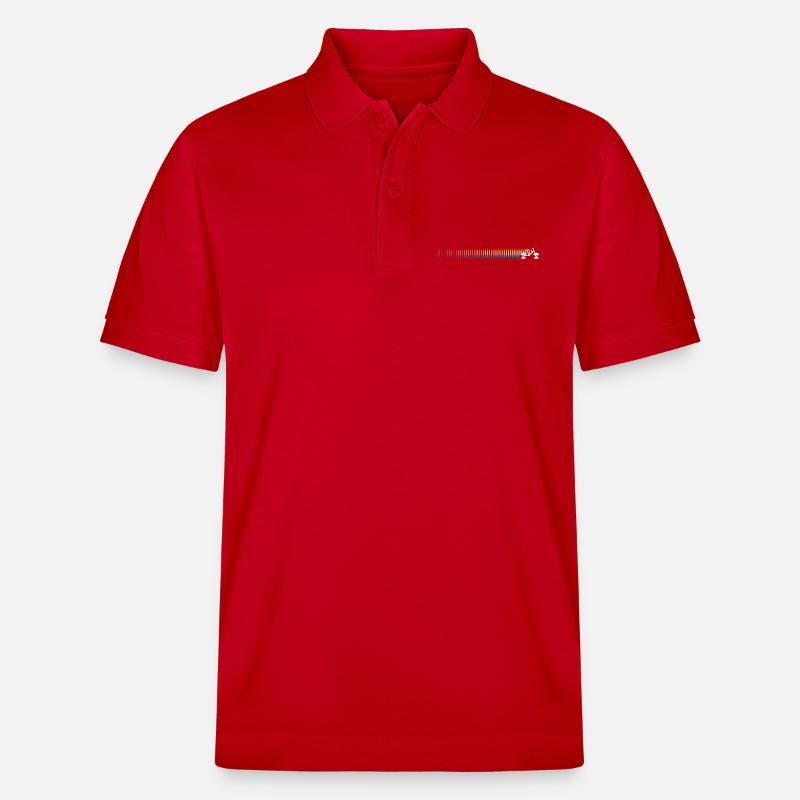 Gestreifte Horizont-Silhouette - Stanley/Stella Unisex Bio-Poloshirt PREPSTER - Rot
