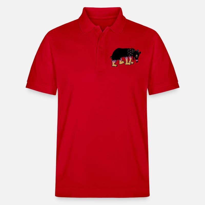 bunter Bär - Stanley/Stella Unisex Bio-Poloshirt PREPSTER - Rot
