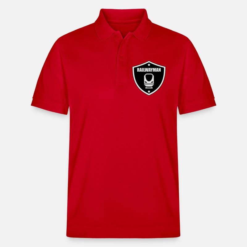 Eisenbahner / Eisenbahnen / Eisenbahn / Bahn - Stanley/Stella Unisex Bio-Poloshirt PREPSTER - Rot