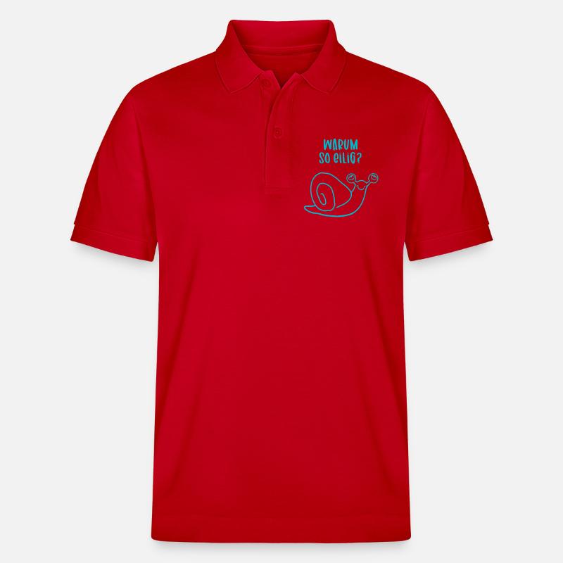 Relaxte Schnecke - Warum so eilig? - Stanley/Stella Unisex Bio-Poloshirt PREPSTER - Rot