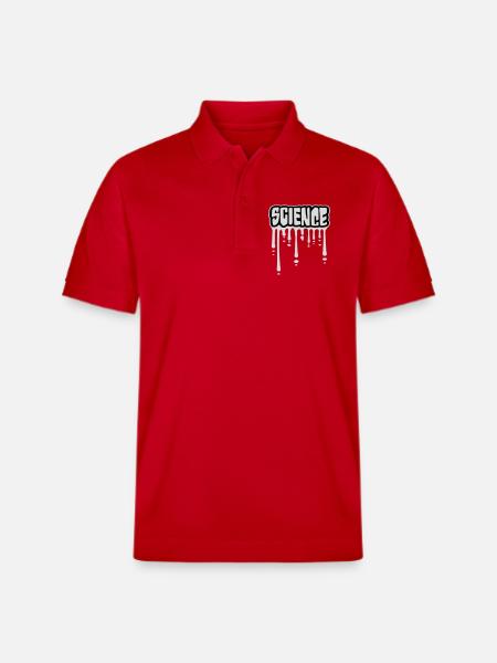 Science Science Statement Nerd Education Saying - Stanley/Stella Unisex Organic Polo Shirt PREPSTER - red