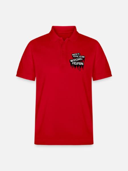 make racism wrong again - Stanley/Stella Unisex Bio-Poloshirt PREPSTER - Rot