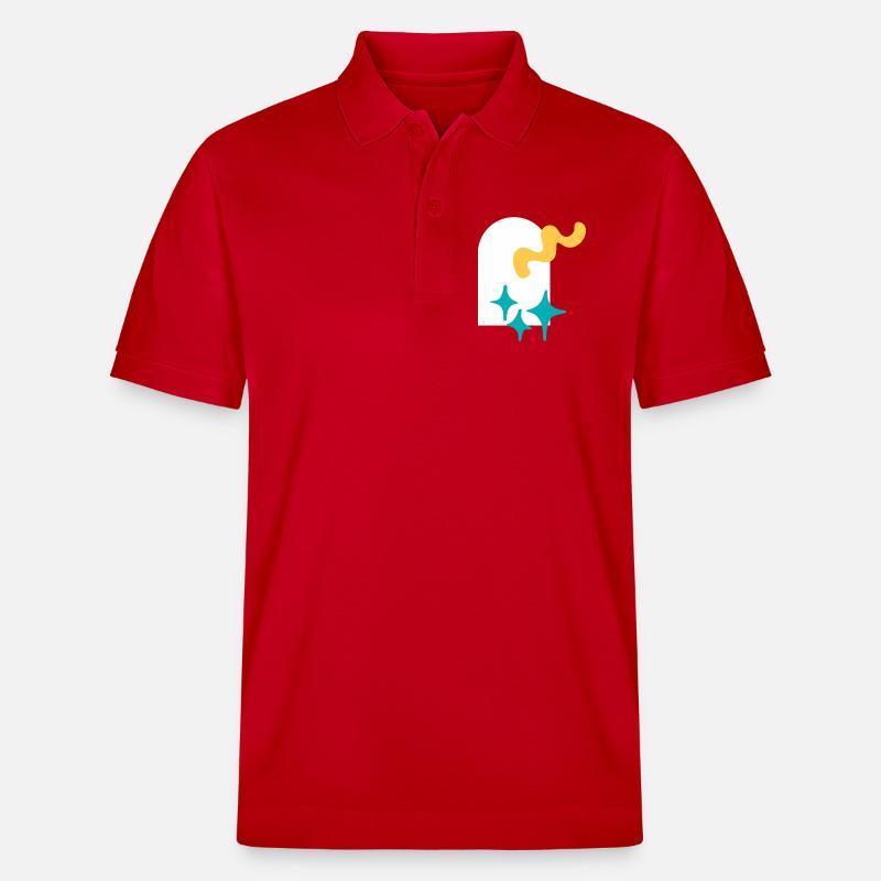 Funkelnde Formen Explosion - Stanley/Stella Unisex Bio-Poloshirt PREPSTER - Rot