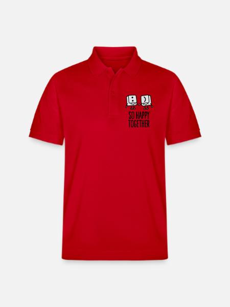 Keyboard keys smiley - So happy together - Stanley/Stella Unisex Organic Polo Shirt PREPSTER - red