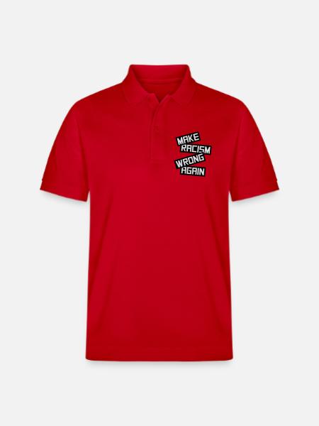 make racism wrong again - Stanley/Stella Unisex Organic Polo Shirt PREPSTER - red