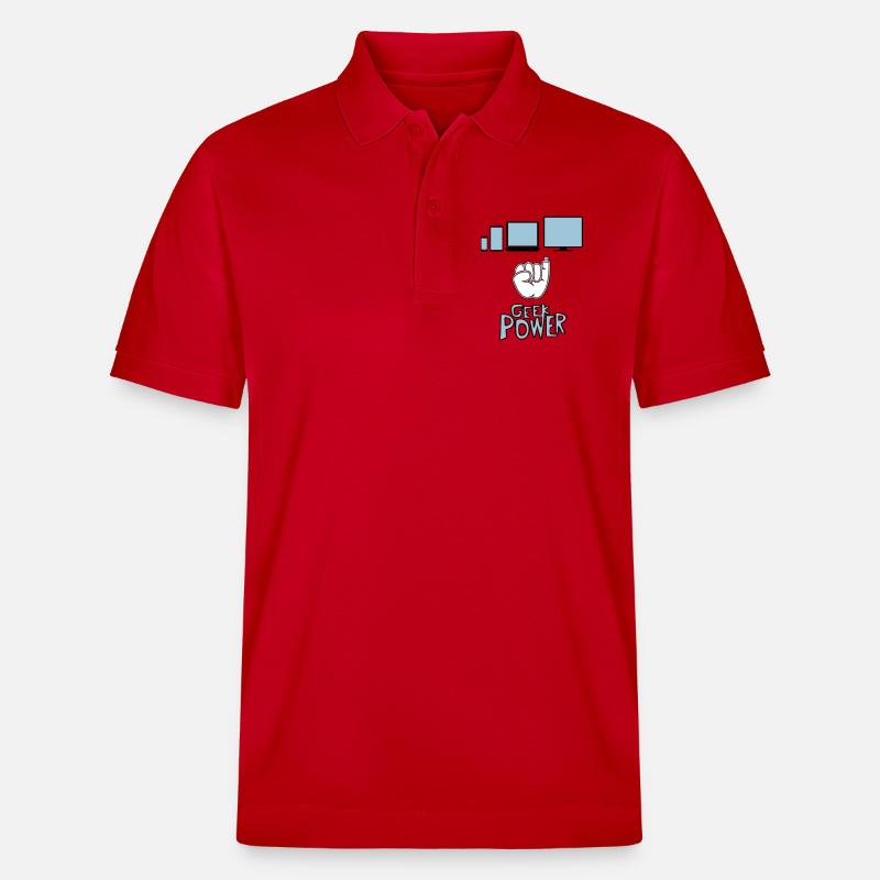 Geek - Stanley/Stella Unisex Organic Polo Shirt PREPSTER - red
