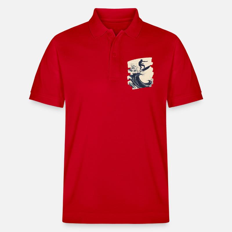 Surfeur Surf Planche de surf Surf - Polo PREPSTER bio Stanley/Stella Unisexe - rouge