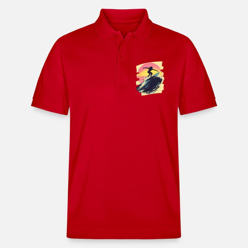 Surfeur Surf Planche de surf Surf - Polo PREPSTER bio Stanley/Stella Unisexe - rouge