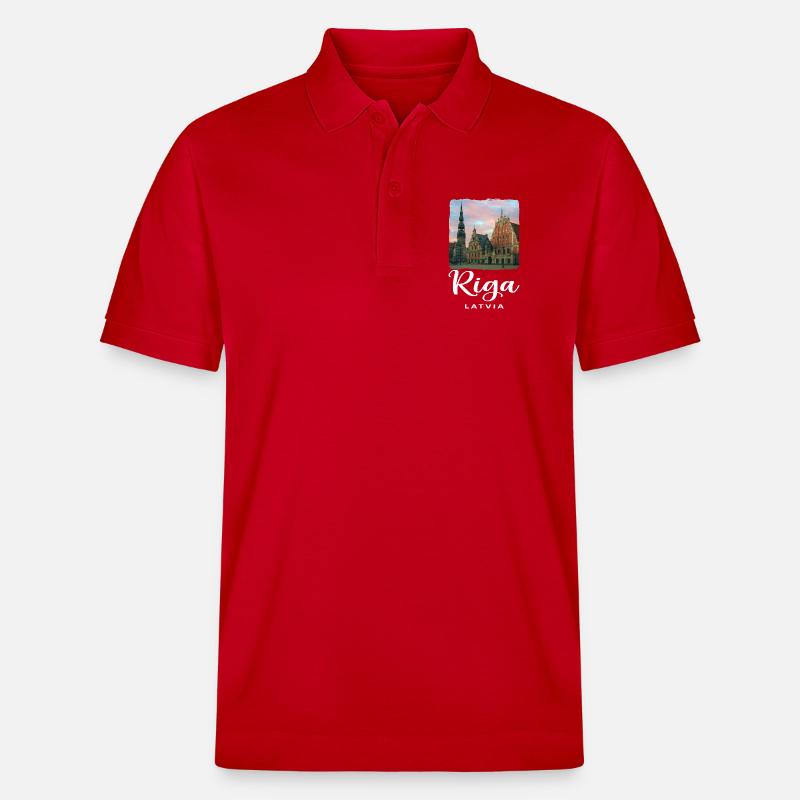 Riga Litauen - Stanley/Stella Unisex Bio-Poloshirt PREPSTER - Rot