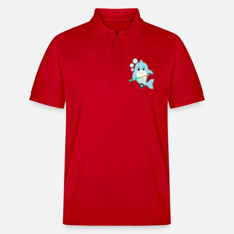 Delfin Billiard Queue Sport - Stanley/Stella Unisex Bio-Poloshirt PREPSTER - Rot