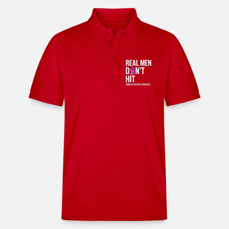 Echte Männer treffen kein Bewusstsein - Stanley/Stella Unisex Bio-Poloshirt PREPSTER - Rot