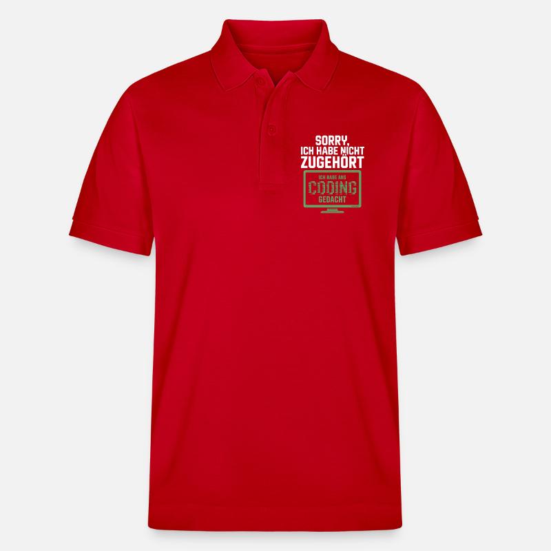 Désolé, je pensais au codage - Polo PREPSTER bio Stanley/Stella Unisexe - rouge