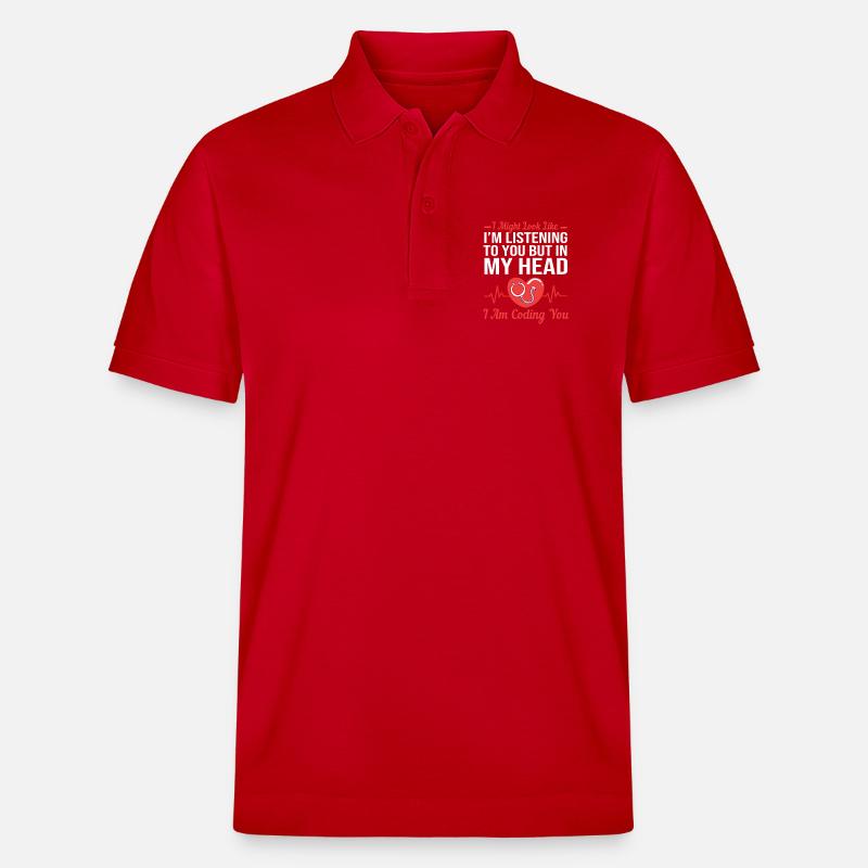 Medical Programmer Medical Coder - Stanley/Stella Unisex Organic Polo Shirt PREPSTER - red