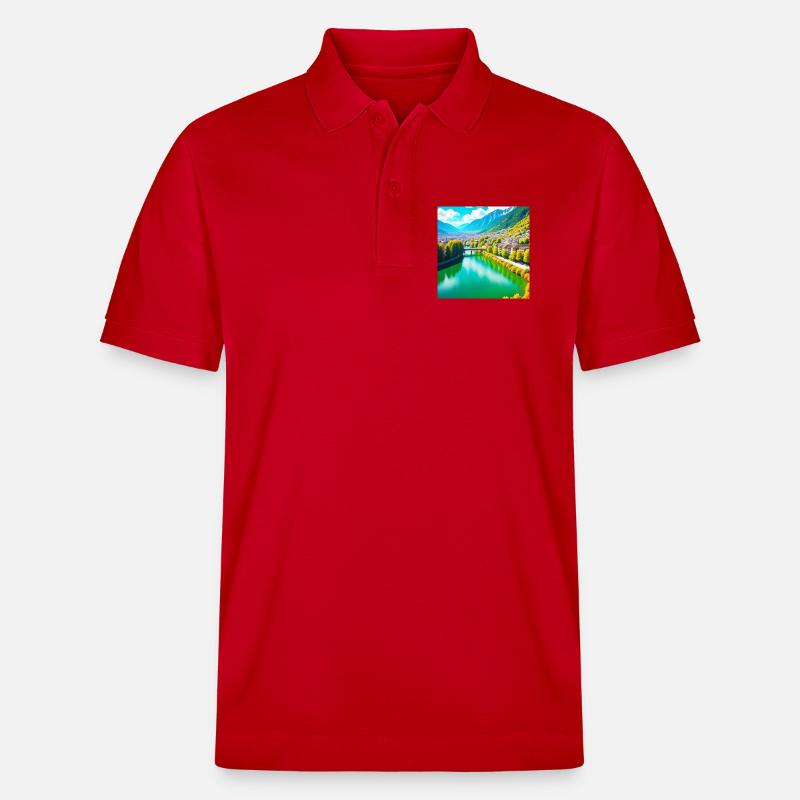 Emerald Valley und Alpendorf - Stanley/Stella Unisex Bio-Poloshirt PREPSTER - Rot