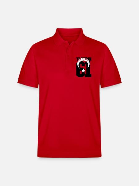 Trabzon 61Türkei Flagge - Stanley/Stella Unisex Bio-Poloshirt PREPSTER - Rot
