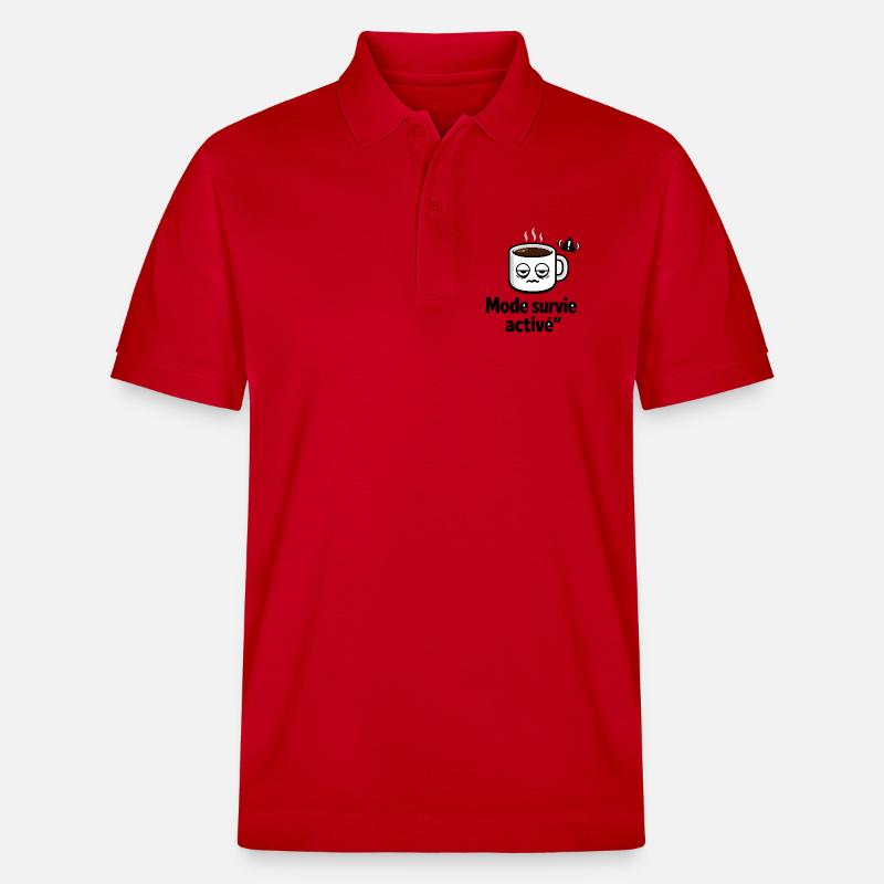 Café Somnolent Sourire - Polo PREPSTER bio Stanley/Stella Unisexe - rouge