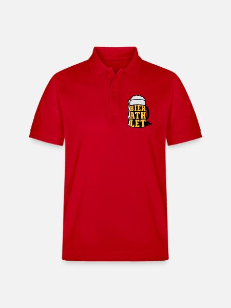 Bierathlet | Beer | Bier - Stanley/Stella Unisex Organic Polo Shirt PREPSTER - red